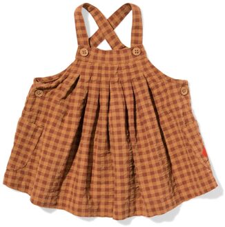 Hema Babyjurk ruiten bruin (bruin) - 74