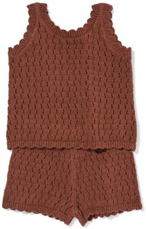 Hema Babykledingset gehaakt bruin (bruin) - 92
