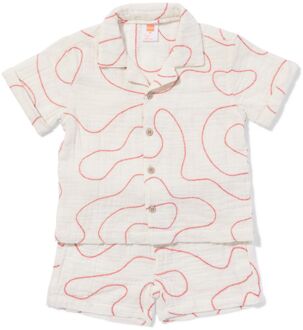 Hema Babykledingset mousseline swirl ecru (ecru) - 68