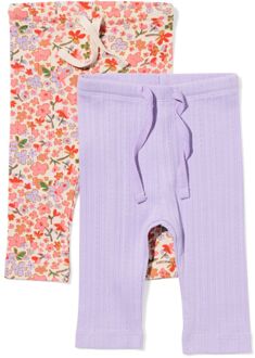 Hema Babylegging bloemen bloemen - 2 stuks paars (paars) - 98