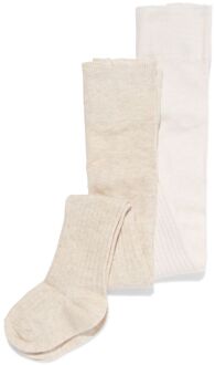 Hema Babymaillots rib - 2 stuks beige (beige) - 74/80