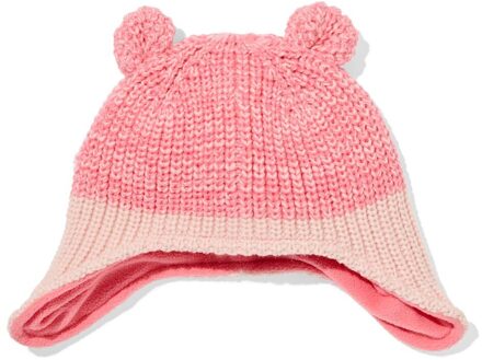 Hema Babymuts met oren roze (roze) - 9-24 m