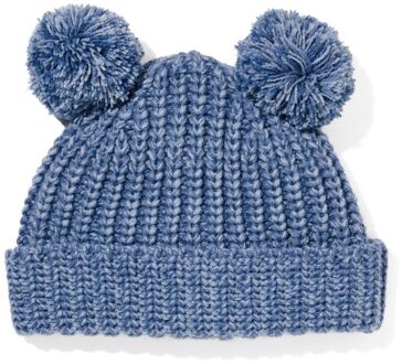 Hema Babymuts pompon blauw (blauw) - 9-24 m
