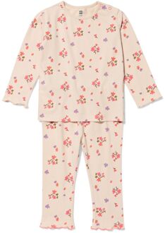 Hema Babypyjama bloemen roze (roze) - 98/104