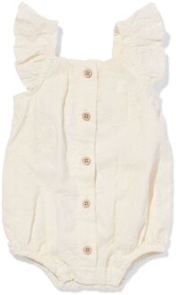 Hema Babyromper geborduurde bloemen ecru (ecru) - 62