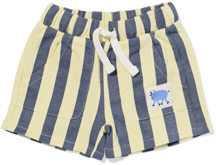 Hema Babyshort comfy fit sweatstof strepen ecru (ecru) - 80