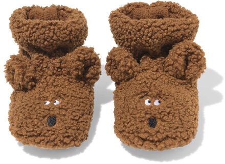 Hema Babysloffen teddy hond bruin (bruin) - 18/19