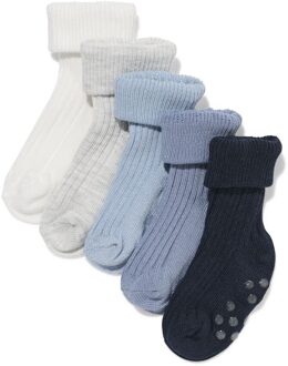Hema Babysokken bamboe - 5 paar blauw (blauw) - 0-6 m