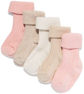 Hema Babysokken bamboe - 5 paar oudroze (oudroze) - 6-12 m