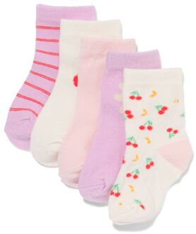 Hema Babysokken fruit - 5 paar beige (beige) - 6-12 m