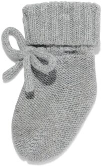 Hema Babysokken gebreid wol grijsmelange (grijsmelange) - 0-6 m
