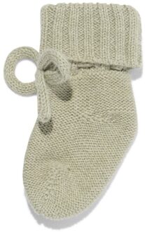 Hema Babysokken gebreid wol middengroen (middengroen) - 0-6 m