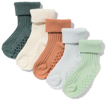 Hema Babysokken rib met bamboe - 5 paar groen (groen) - 18-24 m