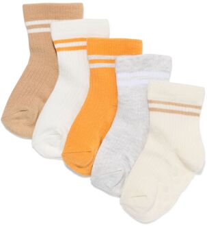 Hema Babysokken strepen - 5 paar beige (beige) - 18-24 m