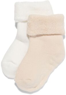 Hema Babysokken terry - 2 paar gebroken wit (gebroken wit) - 24-30 m