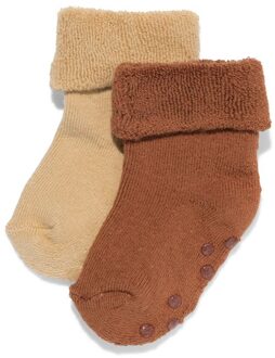 Hema Babysokken terry - 2 paar zand (zand) - 3-6 m