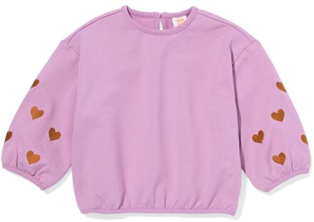 Hema Babysweater hartjes paars (paars) - 98