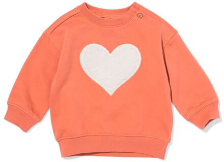 Hema Babysweater hartjes roze (roze) - 92