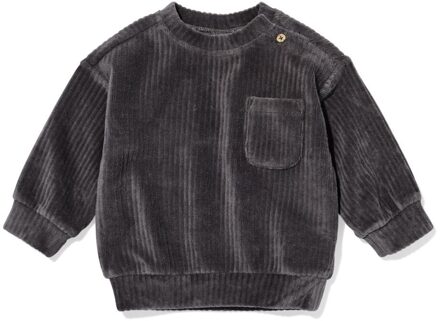 Hema Babysweater velours rib grijs (grijs) - 74