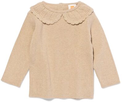 Hema Babytrui gebreid met kraag zand (zand) - 98