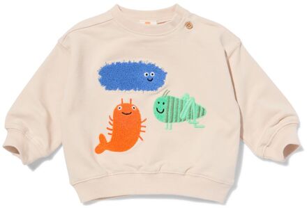 Hema Babytrui sweatstof dieren ecru (ecru) - 86