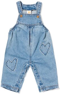 Hema Babytuinbroek denim hartjes denim (denim) - 62
