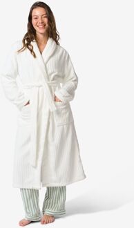 Hema Badjas rib fleece wit (wit)