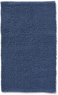 Hema Badmat 50x85cm chenille staalblauw (donkerblauw)