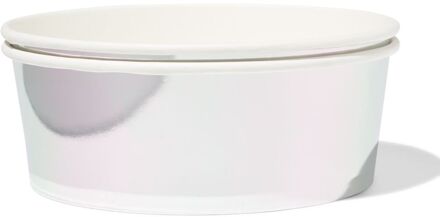 Hema Bak 1300ml papier zilver - 2 stuks (zilver)