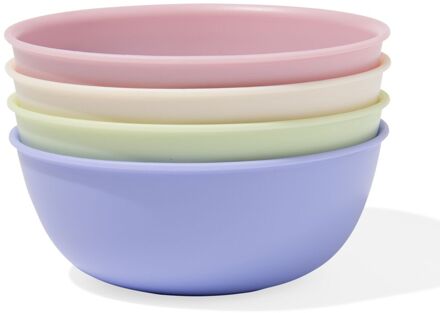 Hema Bakjes 430ml kunststof pastel - 4 stuks (multicolor)