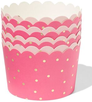 Hema Bakjes ⌀9.3x6cm papier prinses - 8 stuks (roze)