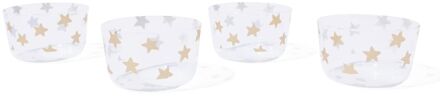 Hema Bakjes herbruikbaar plastic sterren - 4 stuks (transparant)