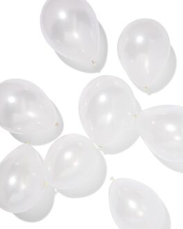 Hema Ballonnen 23cm metallic wit - 10 stuks