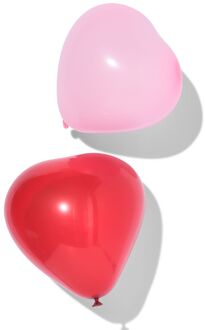 Hema Ballonnen Ø23cm hart - 8 stuks (rood)