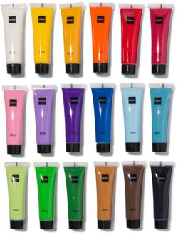 Hema Basiskleuren acrylverf 18x20ml