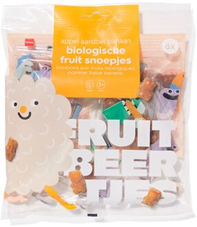 Hema Bio fruit snoepjes appel-aardbei-banaan uitdeelzak - 8 stuks