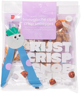 Hema Bio rijst crisp snoepjes appel-banaan uitdeelzak - 8 stuks