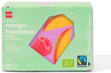 Hema Biologische groene thee mango framboos - 20 stuks