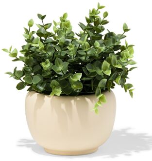 Hema Bloempot ⌀10x10.4cm keramiek crème (creme)