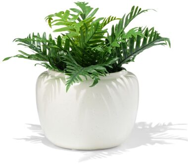 Hema Bloempot ⌀12.2x13.5cm keramiek spikkel crème (creme)