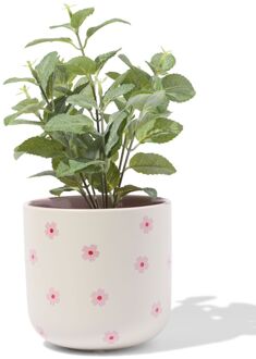 Hema Bloempot 13.4x13.4x12.7cm keramiek reliëf