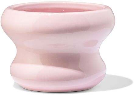 Hema Bloempot ⌀13x9cm keramiek blob spikkel roze (roze)