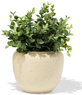 Hema Bloempot ⌀16x13.4cm keramiek spikkels zand (zand)
