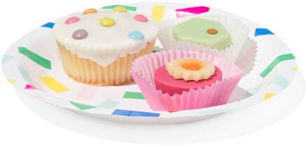 Hema Bord ⌀22.5cm papier confetti - 8 stuks (multicolor)