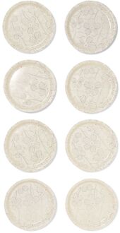 Hema Borden ⌀22.5cm papier bloemen - 8 stuks