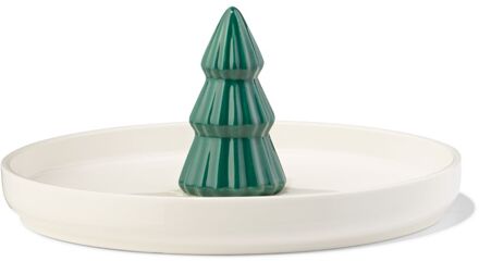 Hema Bordje ⌀20cm met kerstboom keramiek