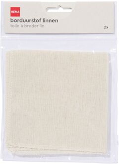 Hema Borduurstof linnen - 2 stuks