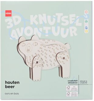 Hema Bouwplaat houten beer