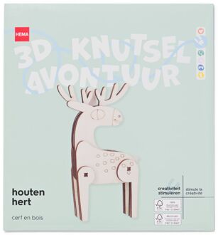 Hema Bouwplaat houten hert