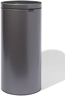 Hema Brabantia Touch Bin Flat Top prullenbak 30L Platinum - grijs metallic (grijs metallic)